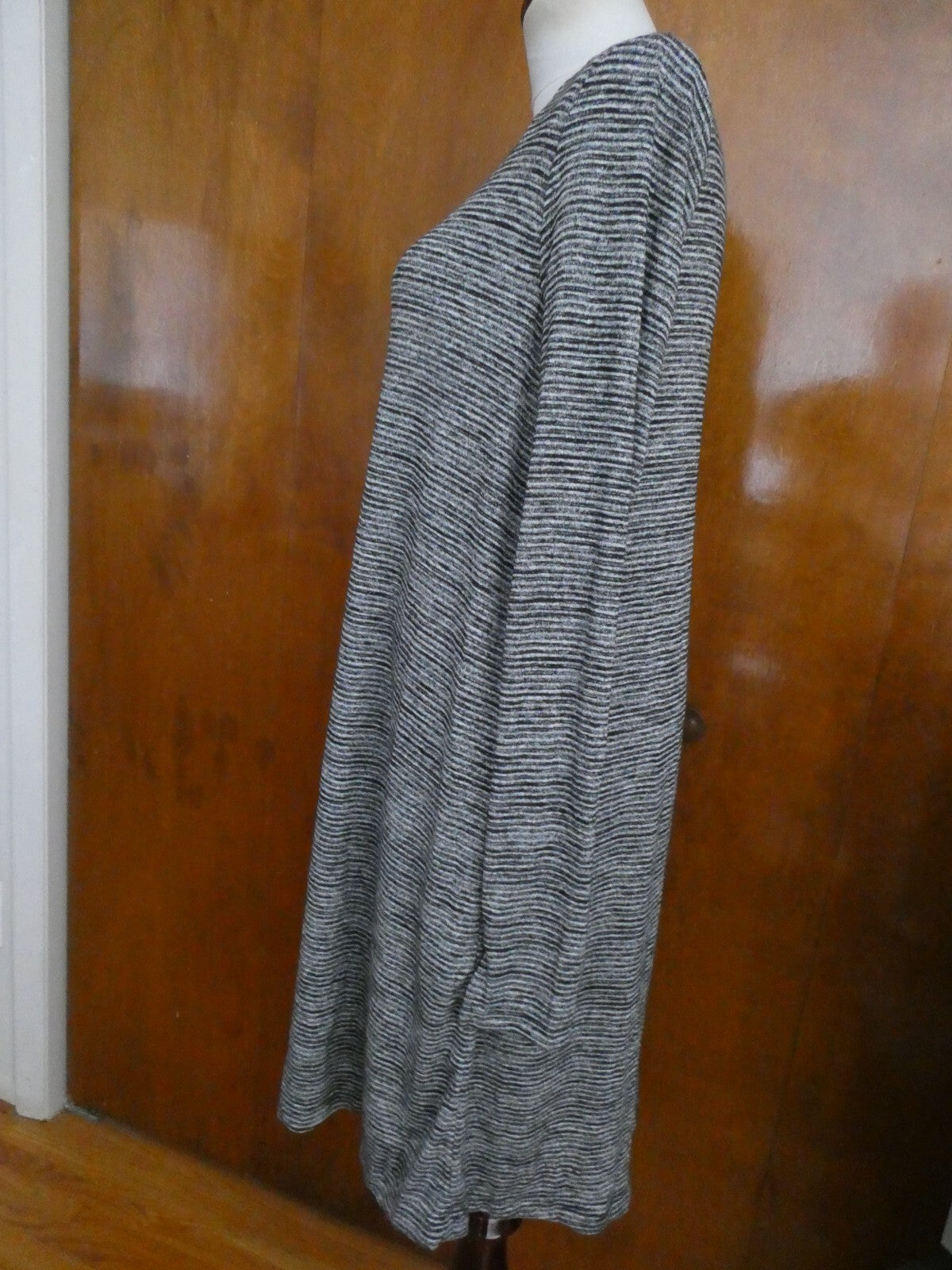 Gap Women's A-Line Black/Gray Long Sleeves Dress Size XLarge