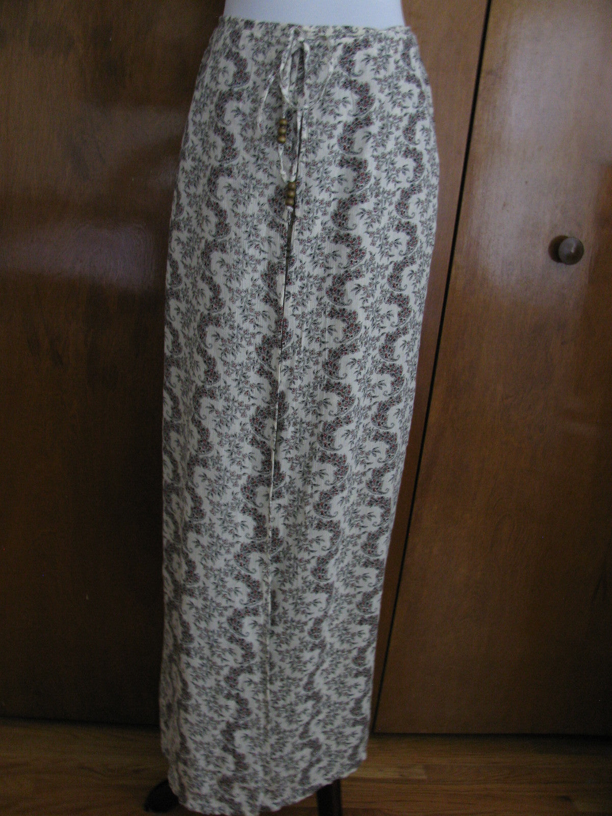 Denim & Supply Ralph Lauren Women’s Ivory Floral Cotton Wide Leg Pants Large NWT