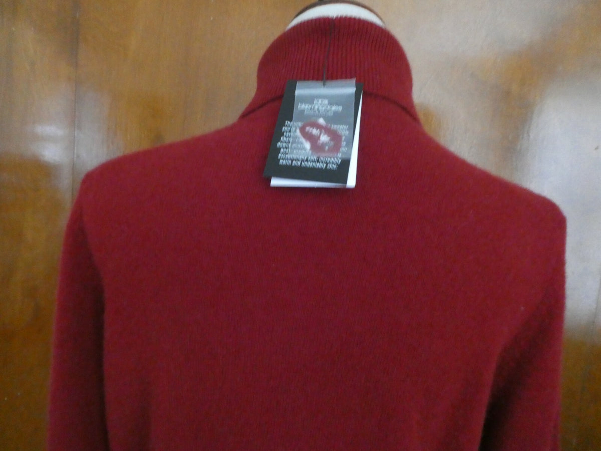 By Bloomingdale's Women's Rust 100% 2-PLY Cashmere Turtleneck Sweater XL