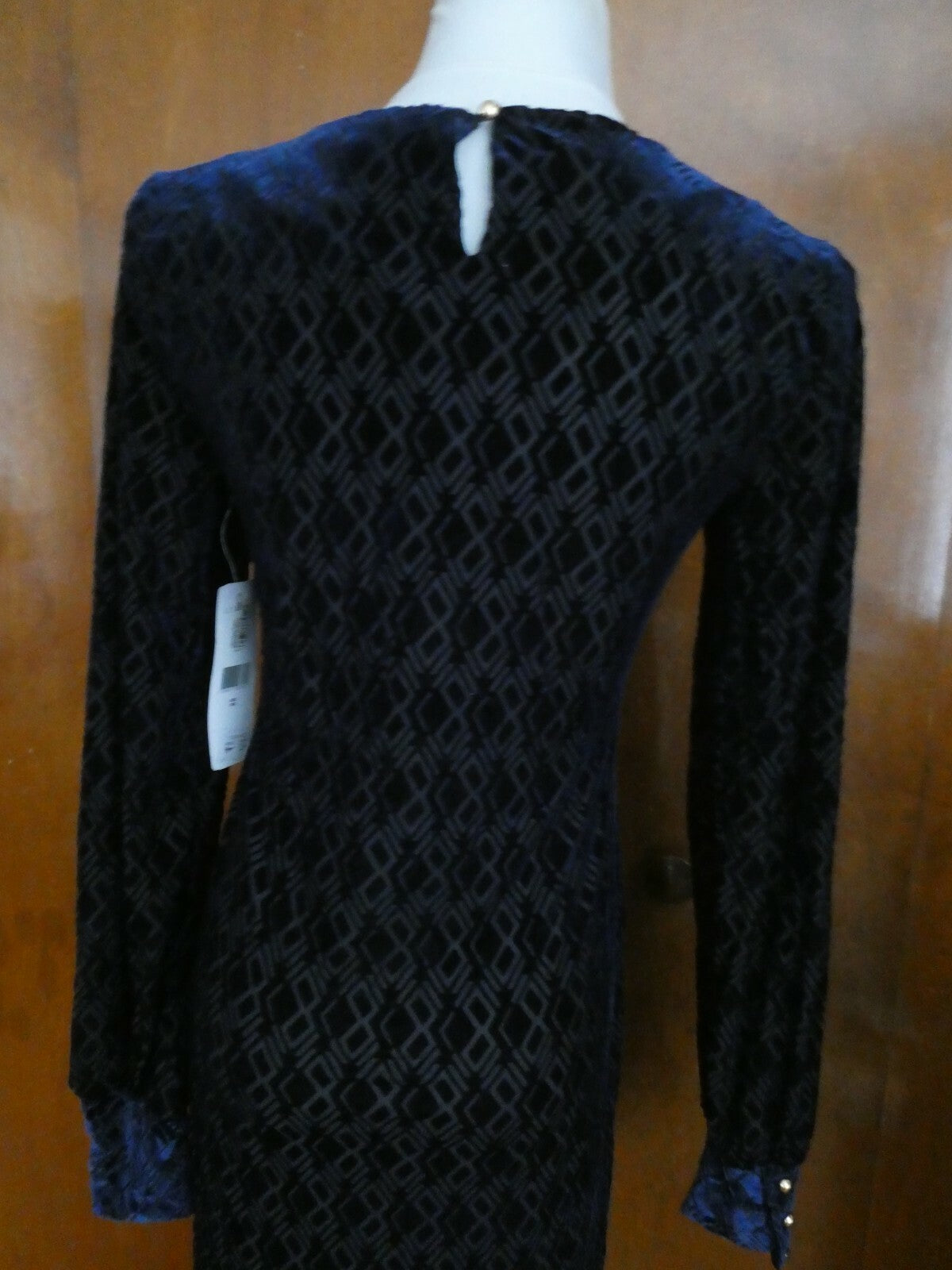 Ralph Lauren women navy velour evening dress PM