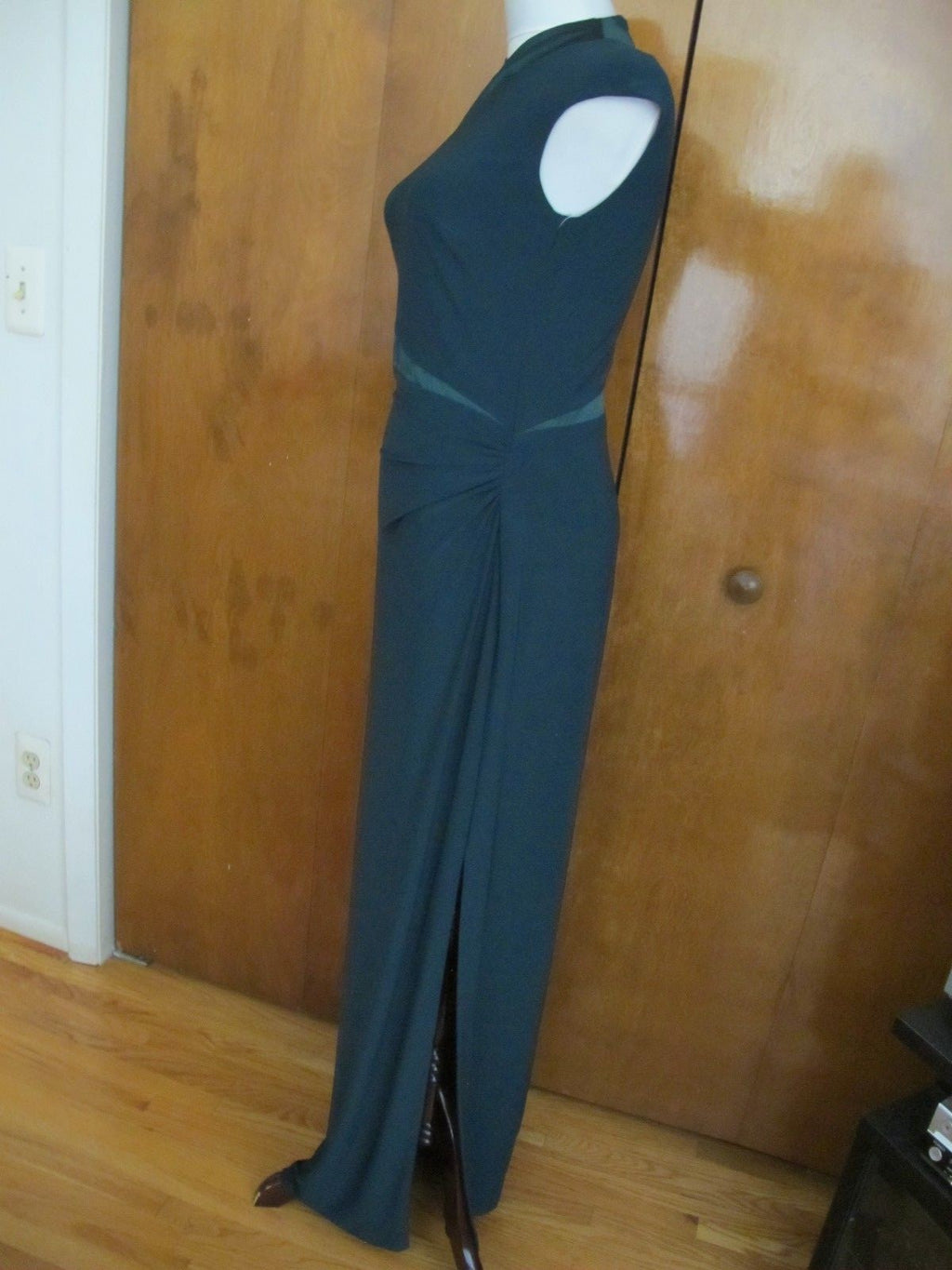 Ralph Lauren women's green evening detailed maxi dress New