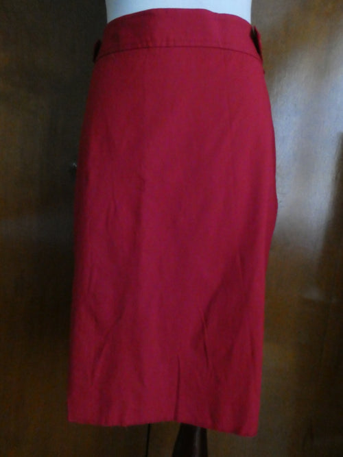 Ann Taylor women's red crimson stylish rayon skirt size 12 