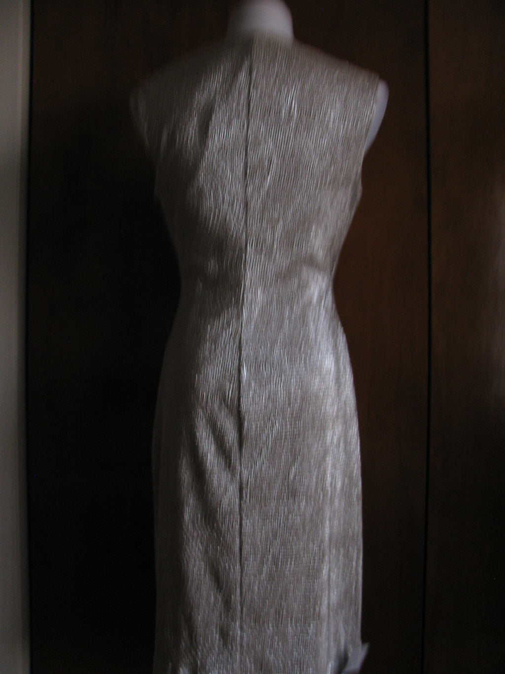 Ralph Lauren Women's White Gold Lined Evening Dress