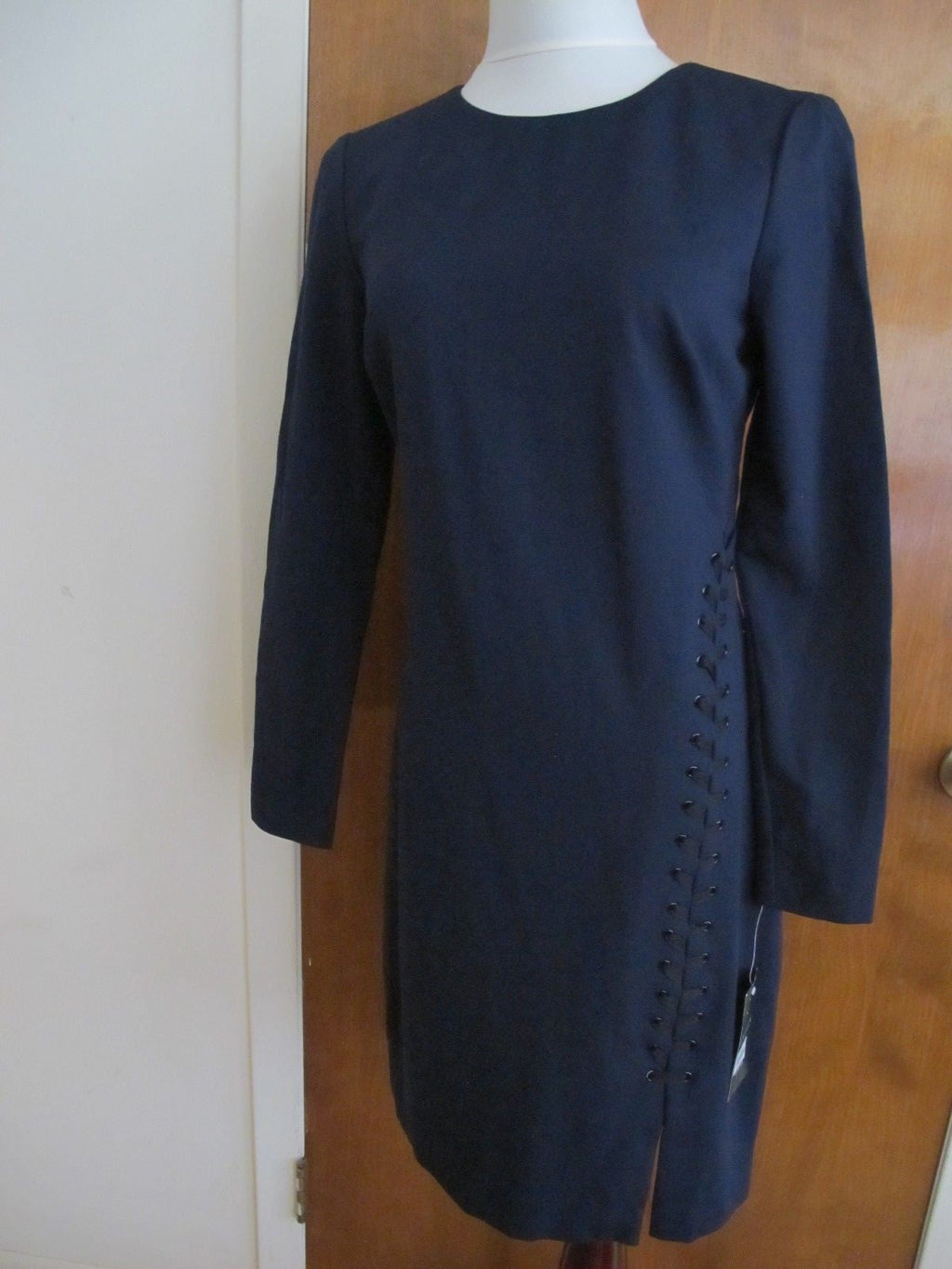 Ralph Lauren women's royal navy lined stylish fitted New dress 