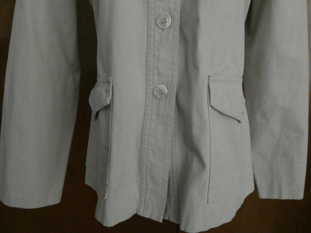 New York & Company Women’s Gray Button-Down Cotton Jacket Blazer Size Medium
