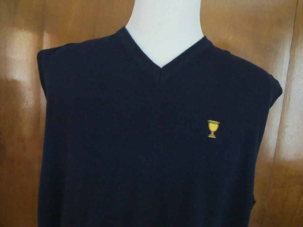Lacoste men's navy cashmere V-neck vest 3XL(Runs small) fits 2XL