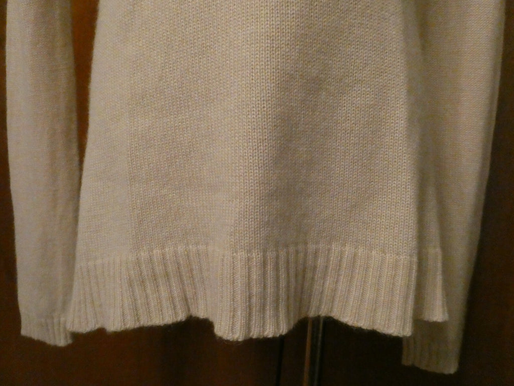Repeat women's cream cashmere V-neck sweater size EU 40