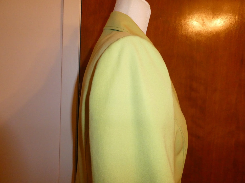 Tahari Arthur S. Levine Women's Blazer Jacket Lime Green Cotton Stretch Size 8