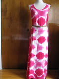 C&C California women's pink white long dress size Medium 