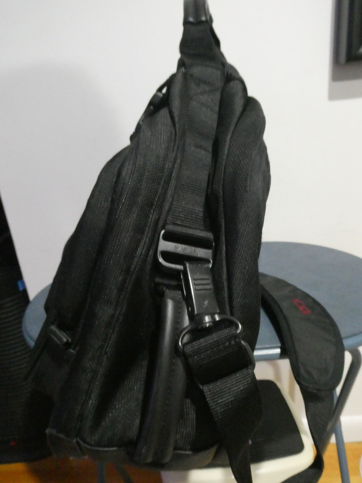 TUMI Expandable 3-in-1 Travel Bag Backpack Briefcase Black Ballistic Nylon 22"