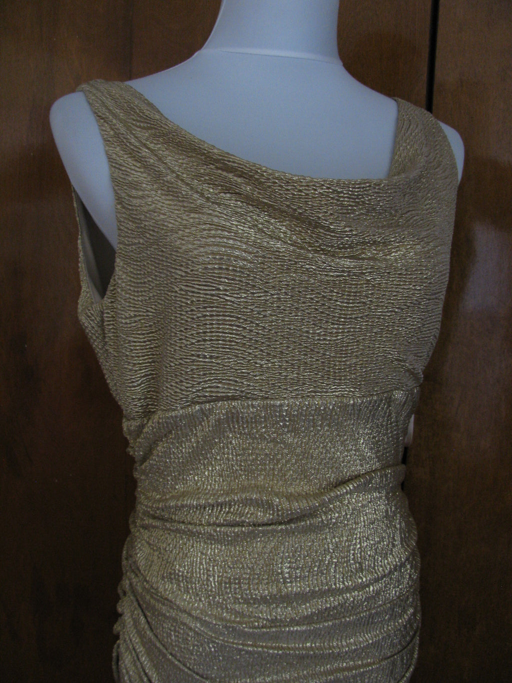 Ralph Lauren women's yellow gold lined evening dress Size 12 NEW