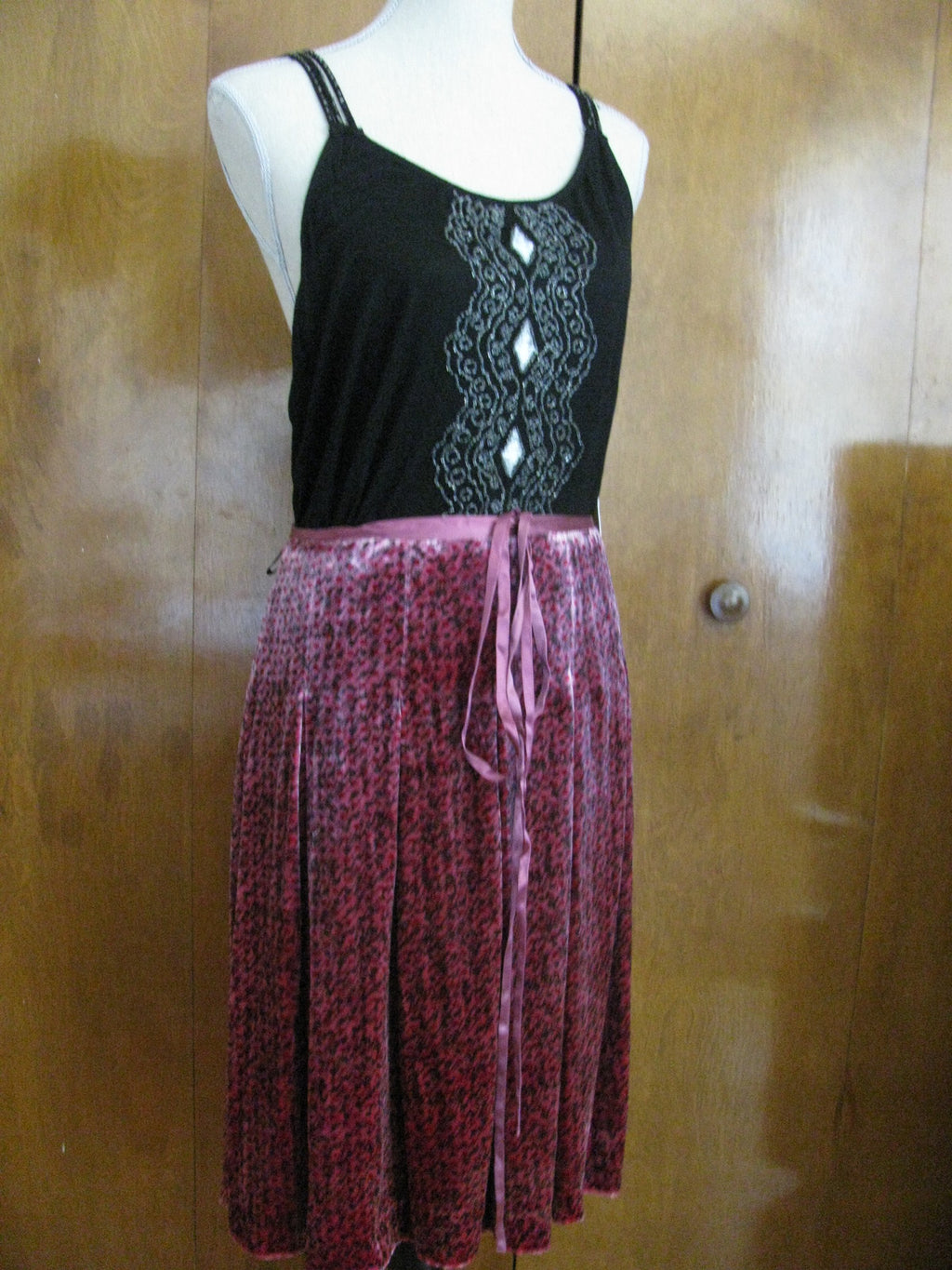 French Connection women's soft viscose silk multicolored  skirt 10 New