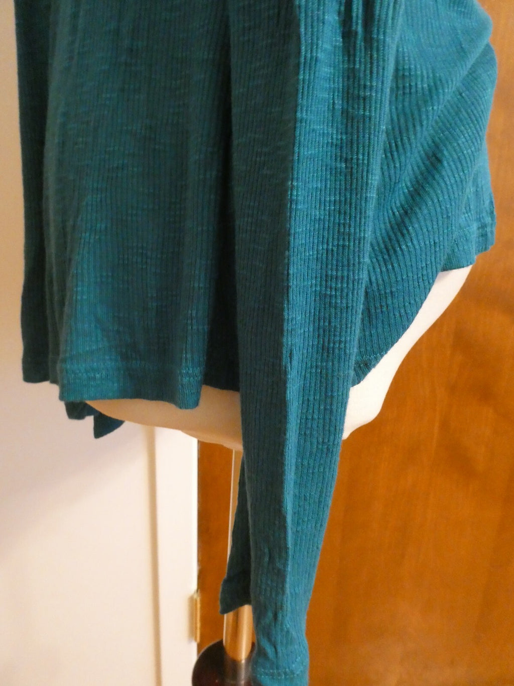 Julia's Closet Women's Teal Green Open Front Detailed Cardigan Medium