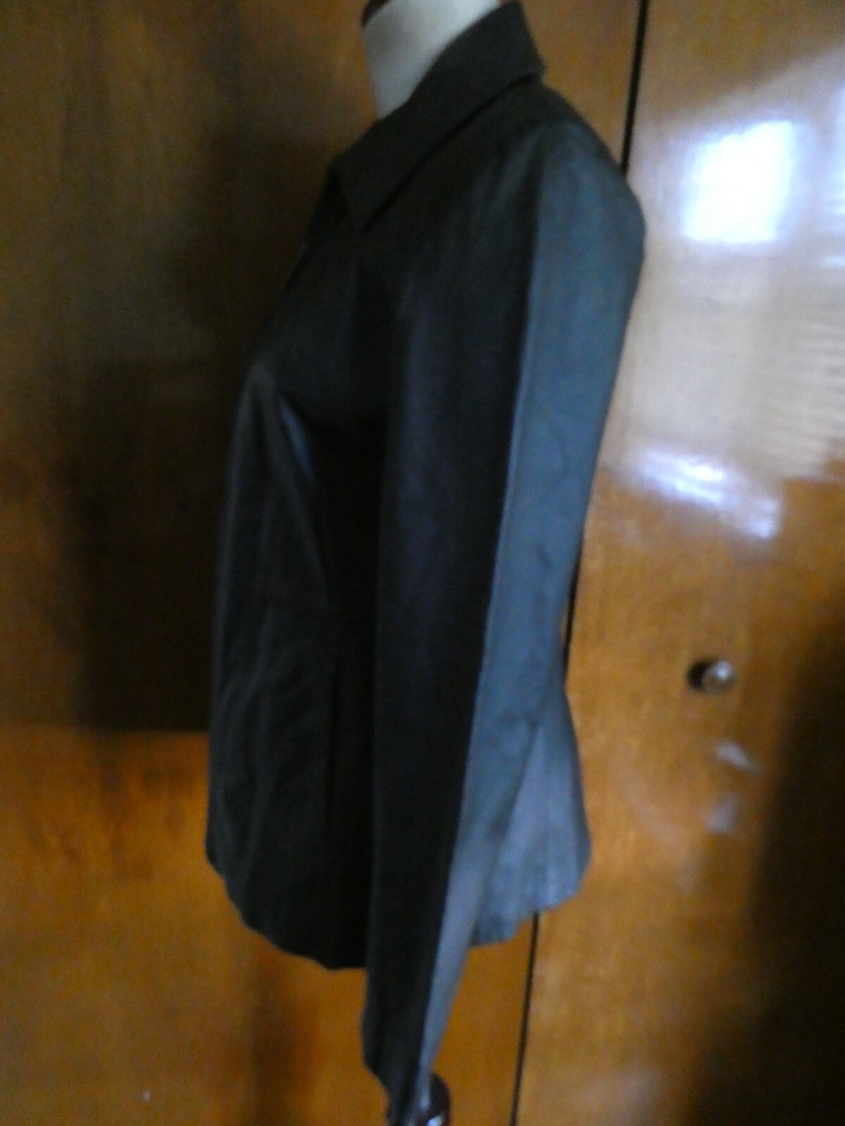 Colebrook Women’s Black Leather Zippered Collared Motorcycle Jacket Coat Small