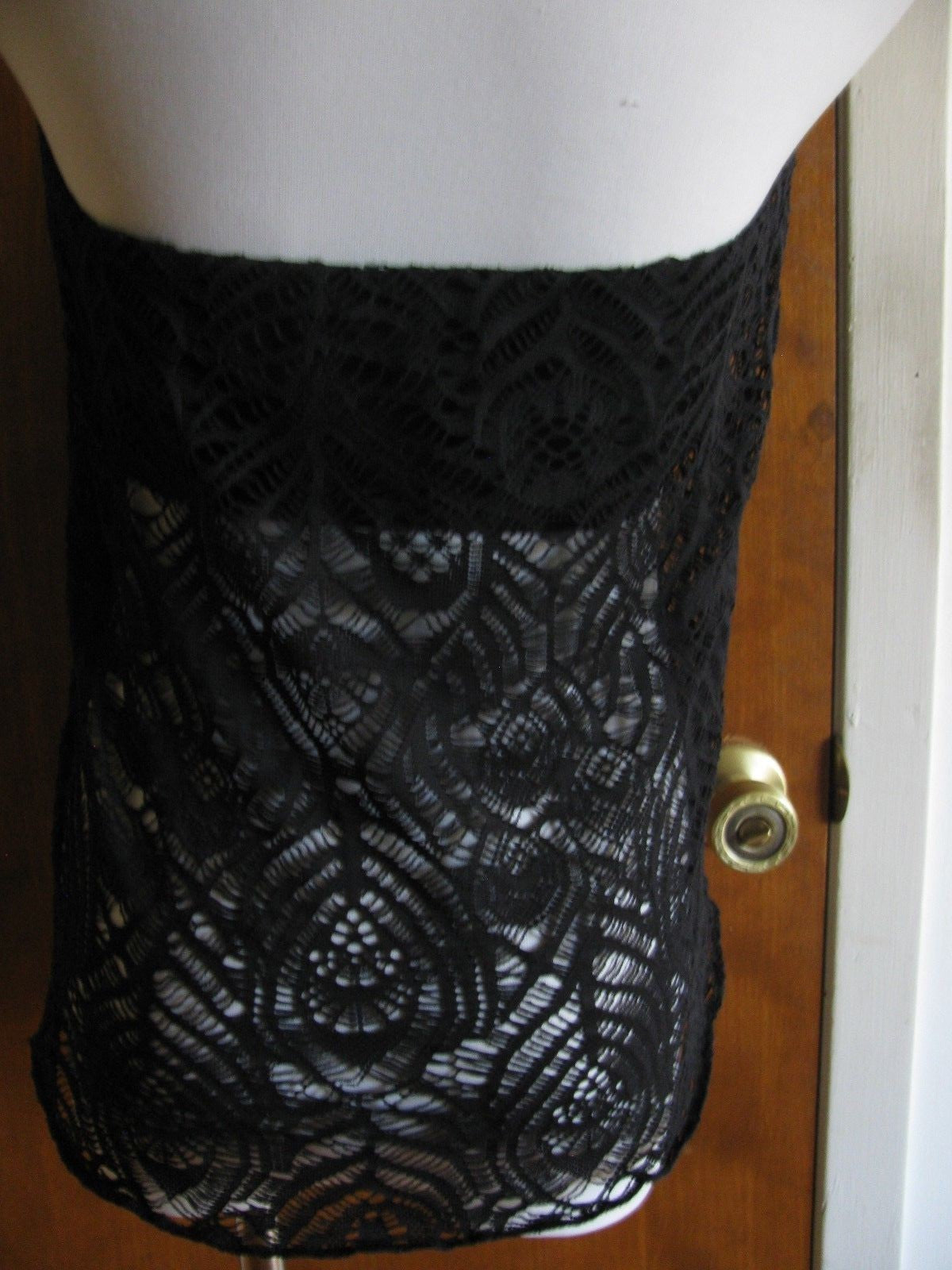 Ralph Lauren black detailed bedding suit top size 12 NWT