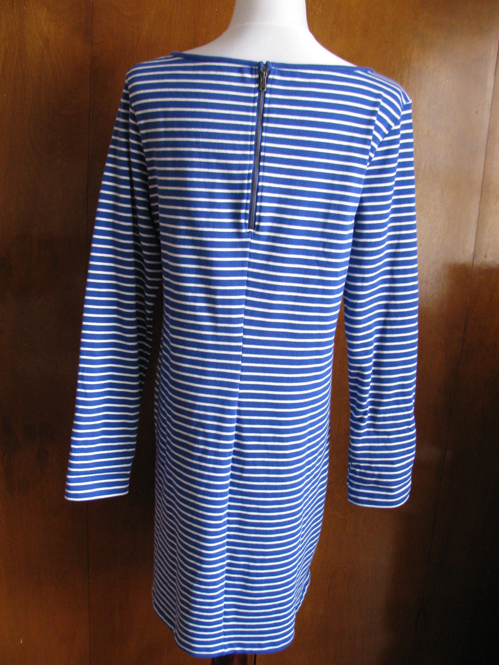 Gap Women's Maternity blue white stripe dress size Large New