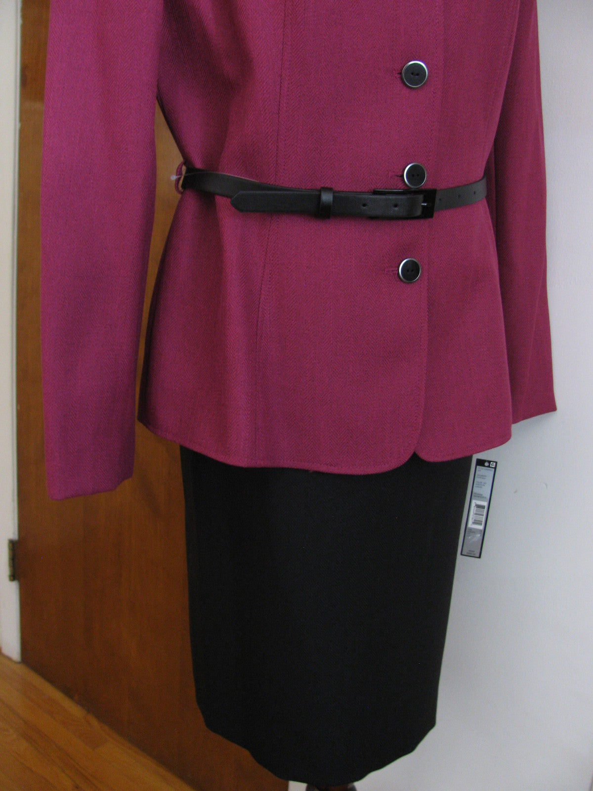 Tahari Asl Women’s Purple Belted 2 Piece Skirt Suit Size 16P New
