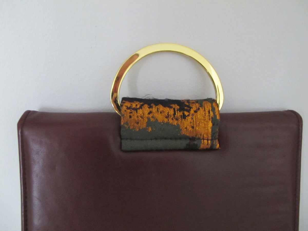  Anthropologie Parme Marin Women's Burgundy Evening Purse Bag Clutch 