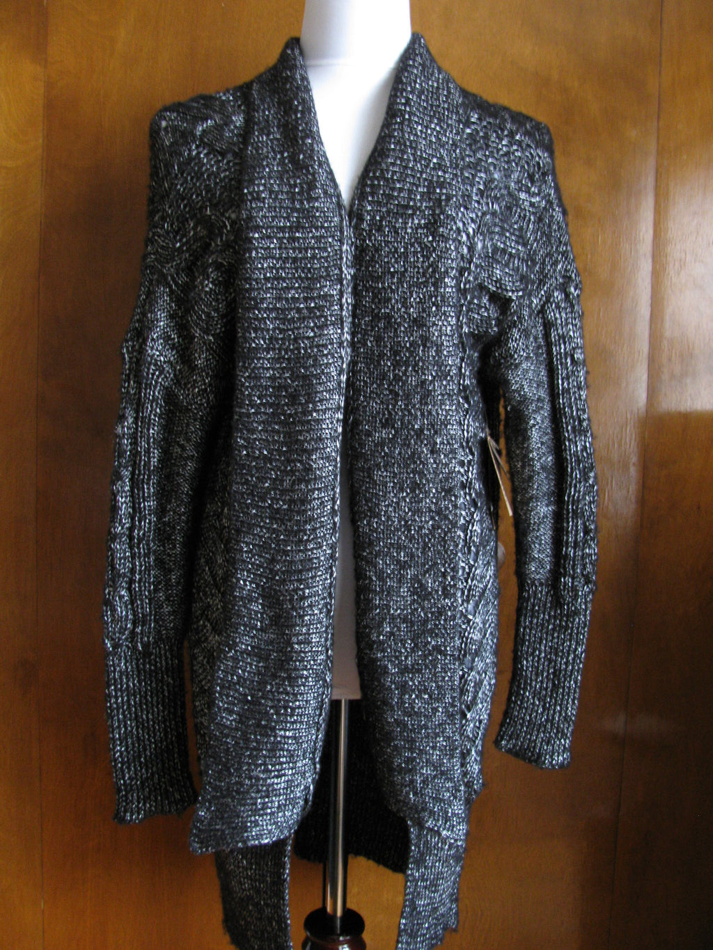 Rachel Roy Women's Black Stylish Long Cardigan Size S, L