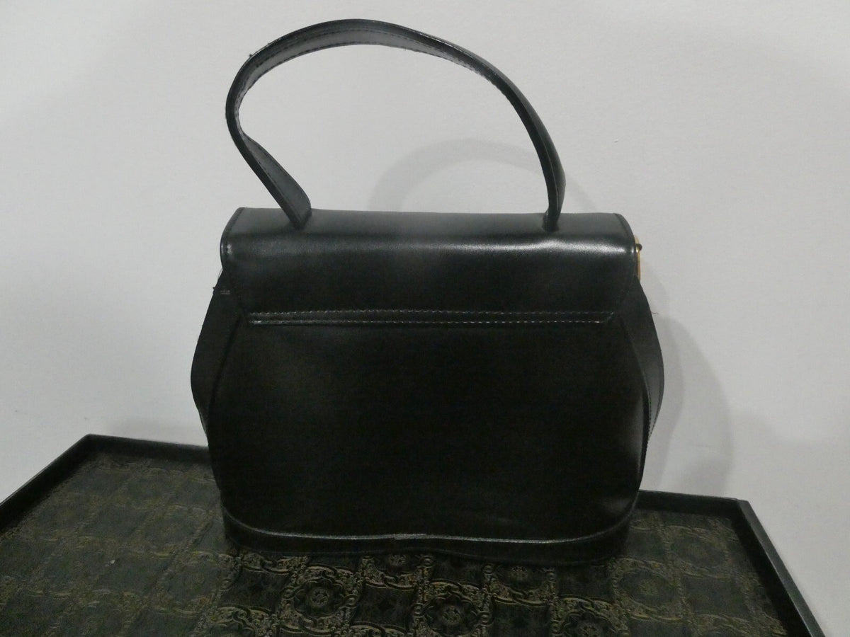 Unbranded Women Black Velour/Leather Leopard Print 2 compartments Purce Handbag