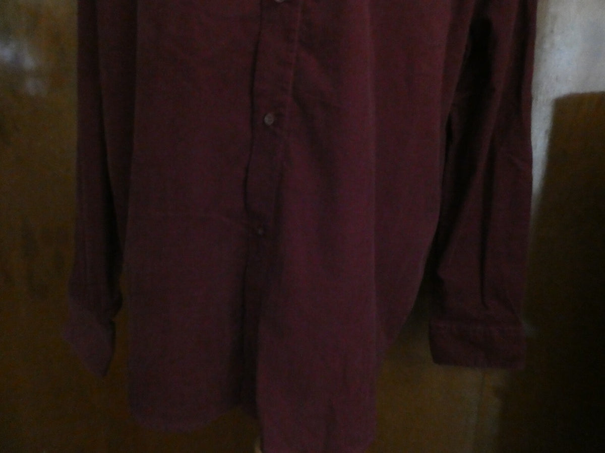 Saks Fifth Avenue soft cotton wine long sleeves mens shirt size xlarge new w/tag