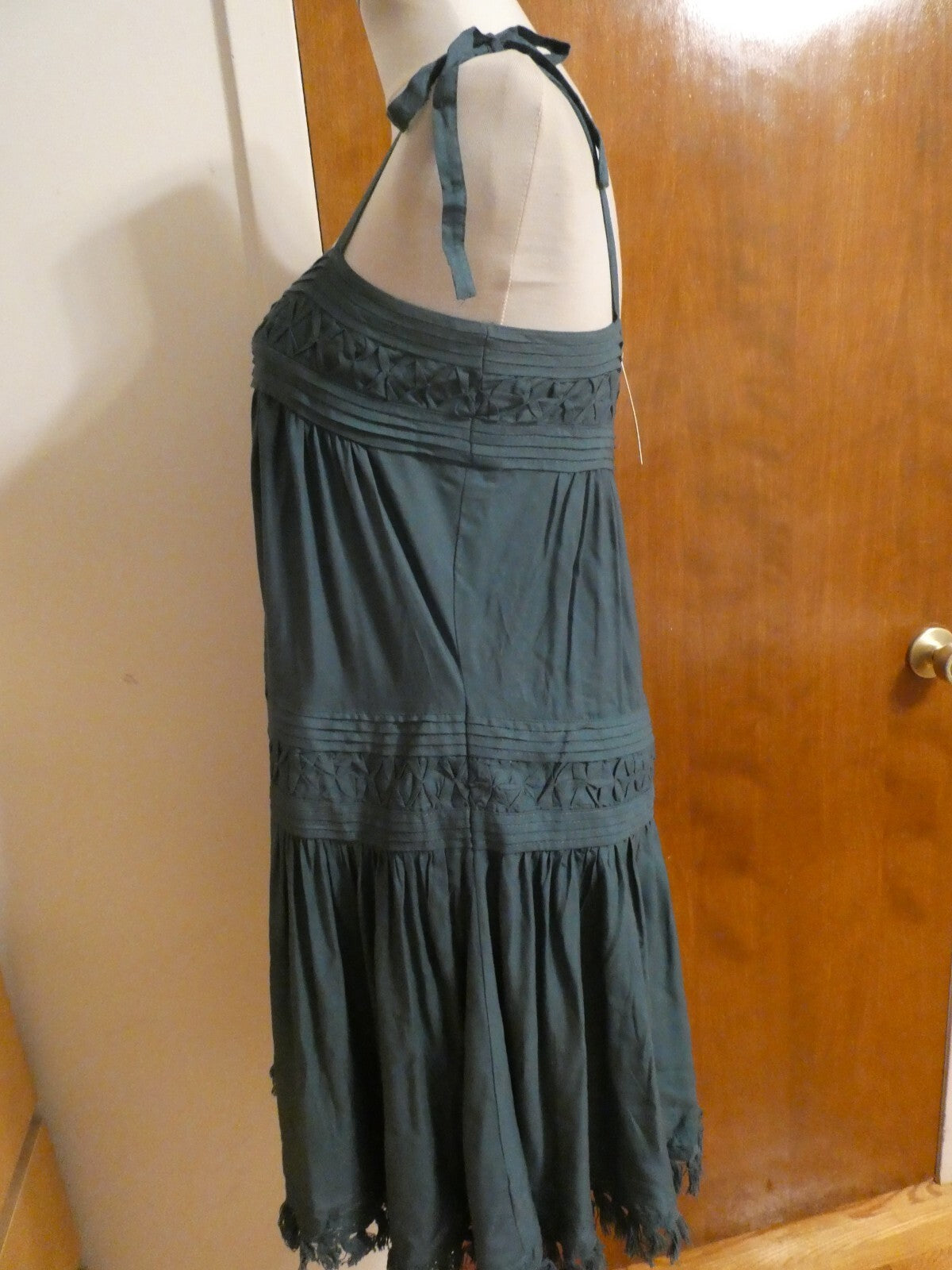 Anthropologie Floreat women's green 100% viscose dress