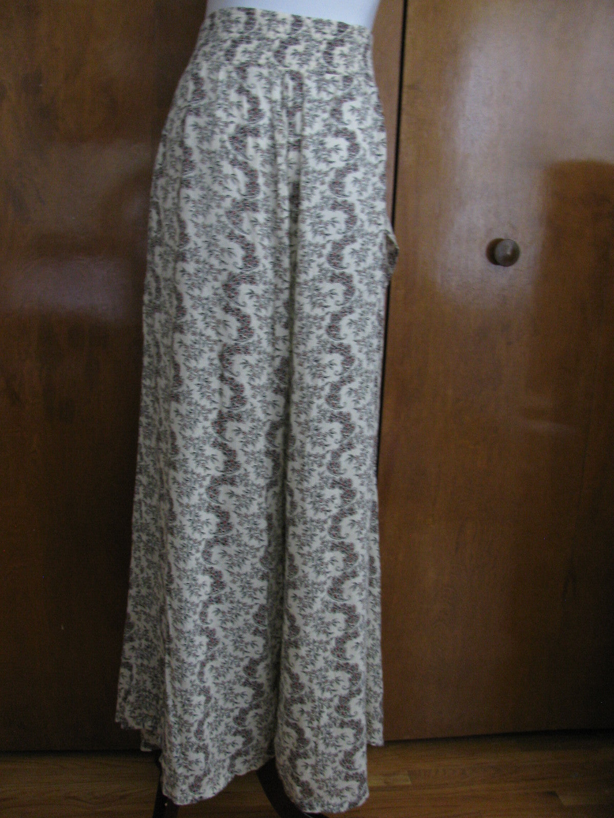 Denim & Supply Ralph Lauren Women’s Ivory Floral Cotton Wide Leg Pants Large NWT