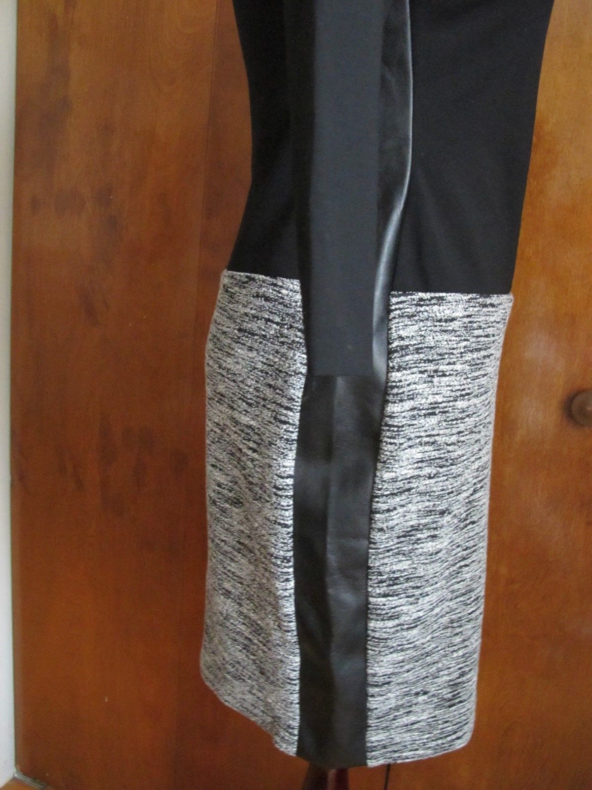 Ralph Lauren women's faux leather insert black detailed new dress size 2P