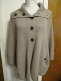 Gap Poncho  Women's Beige With Pockets Medium