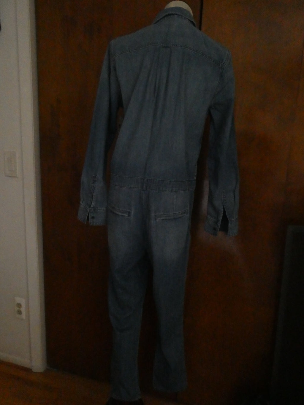 Gap Denim Jeans Blue Cotton Long Sleeves Jumper Jumpsuit Medium