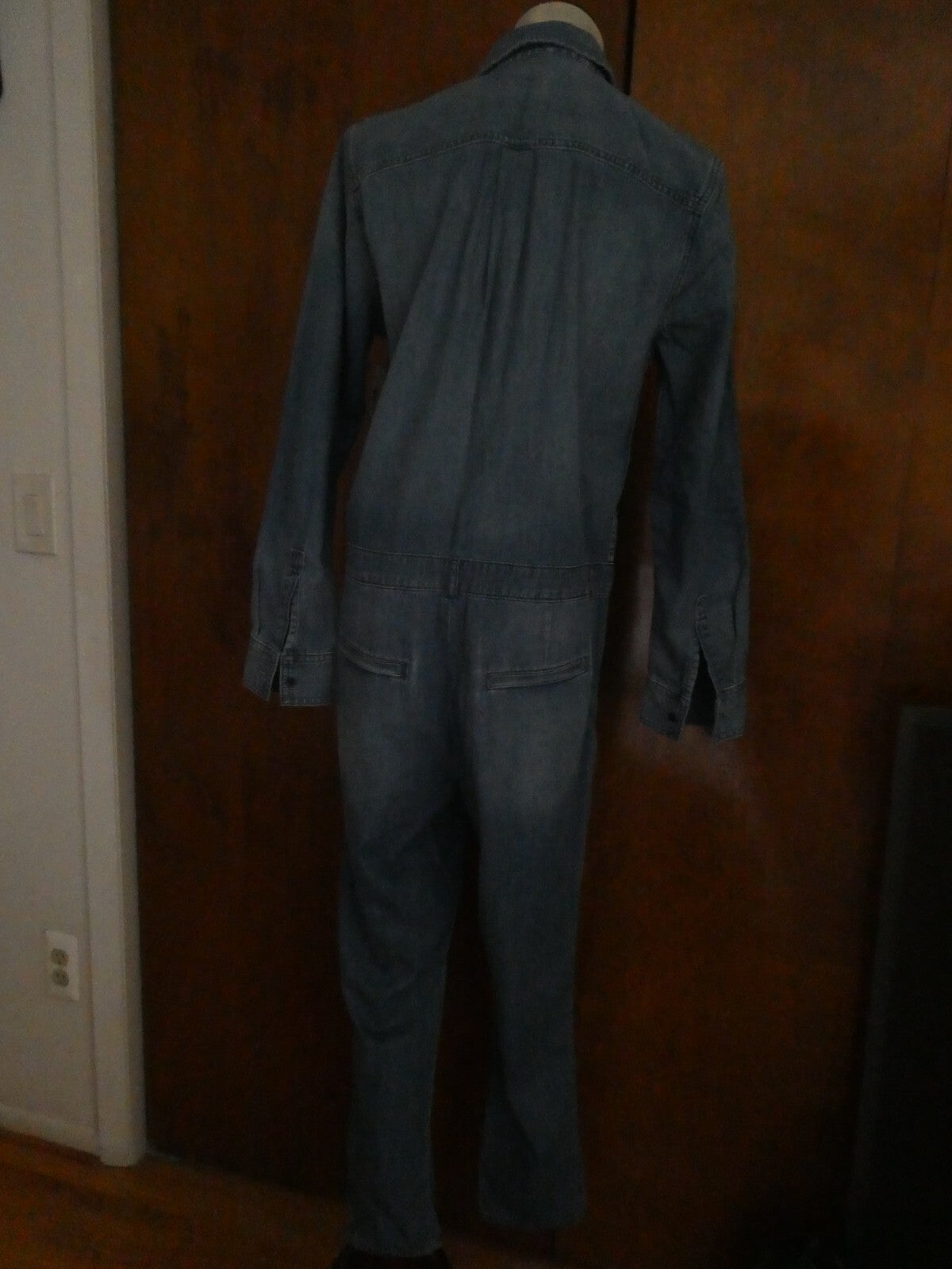 Gap Denim Jeans Blue Cotton Long Sleeves Jumper Jumpsuit Medium