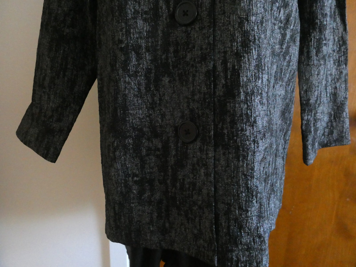 Linea By Louis Dellolio black/gray 4 Button with Pockets Blazer Jacket medium
