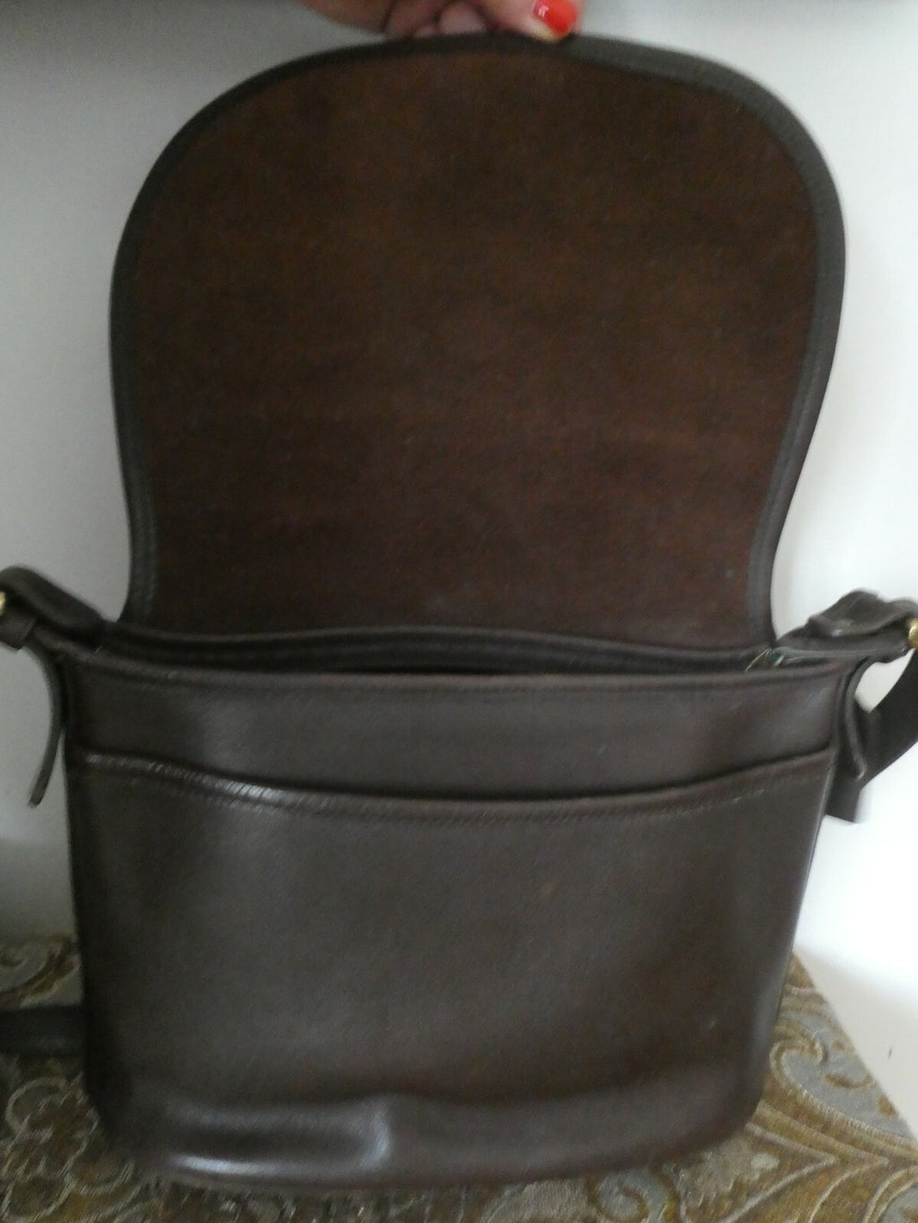 Vintage Coach Fletcher Crossbody Brown Leather Shoulder Bag Handbag 9C8Z-4150