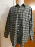 Nordstrom Men Shop Classic XXL Green Plaid Shirt Cotton Wrinkle-Free Classic Fit