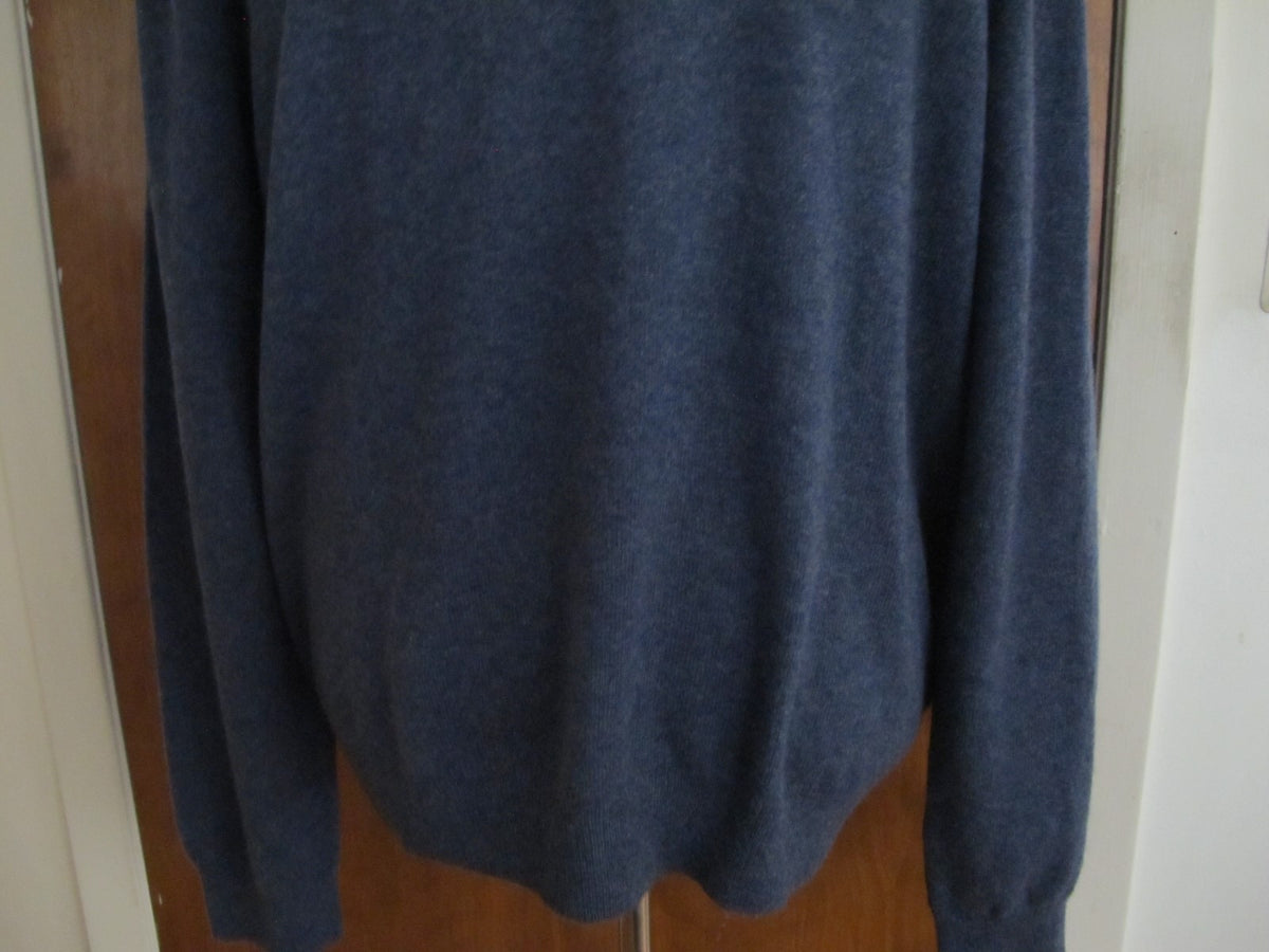 Bloomingdales men's blue 2ply cashmere crewneck sweater XL NWT 