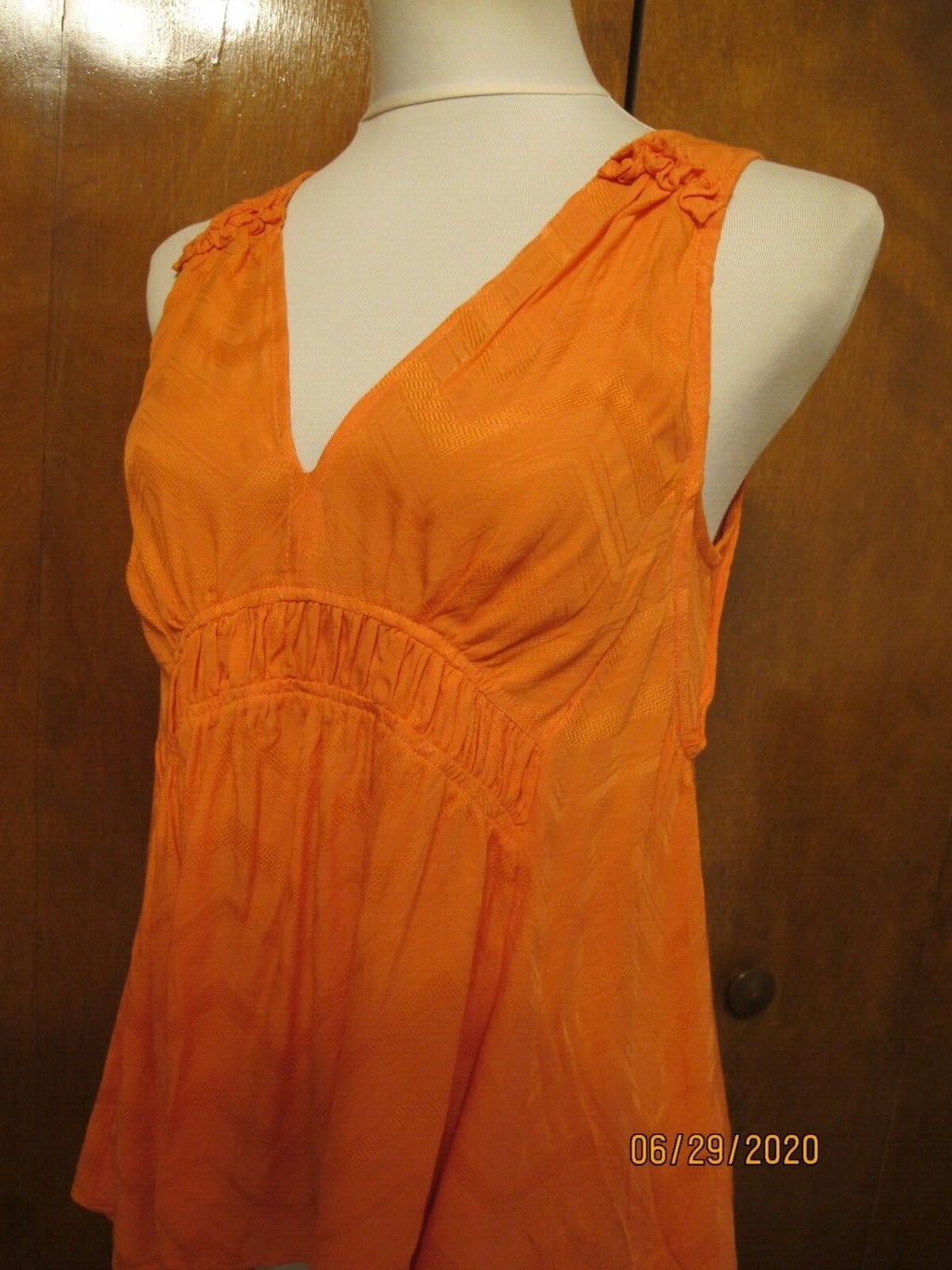 Anthropologie Maeve  Women's Coral Rayon Top 