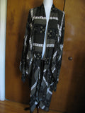 Free People Women's Black Combo Rayon Twilight Long Front Cardigan XS/S new