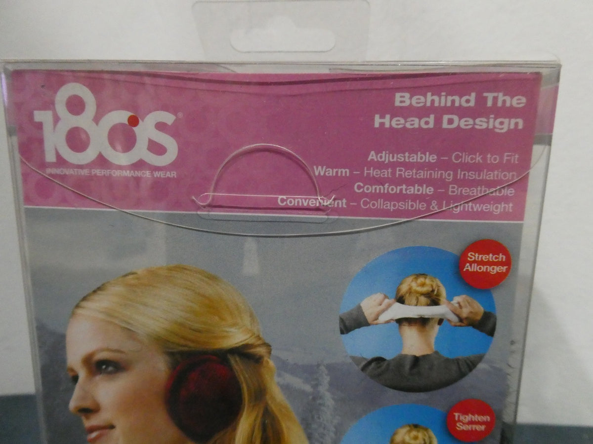 180s Winterlude women cozy fleece ear behind the head warmer adjustable black