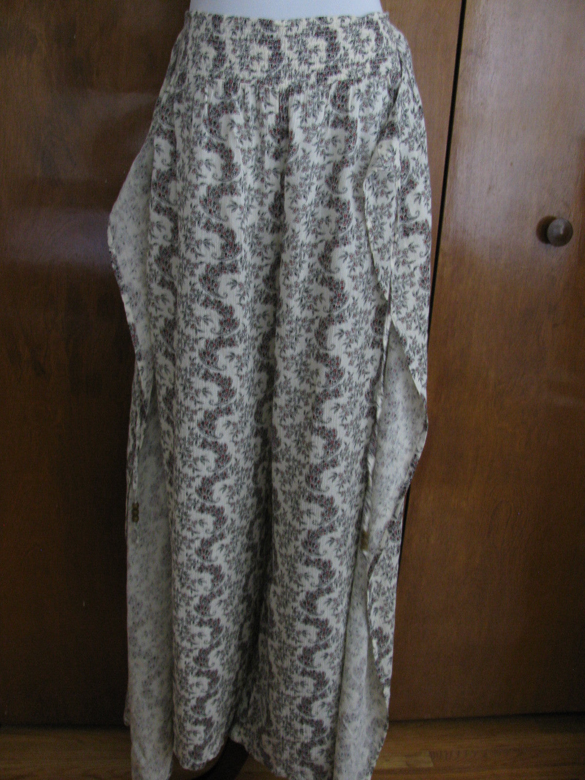 Denim & Supply Ralph Lauren Women’s Ivory Floral Cotton Wide Leg Pants Large NWT