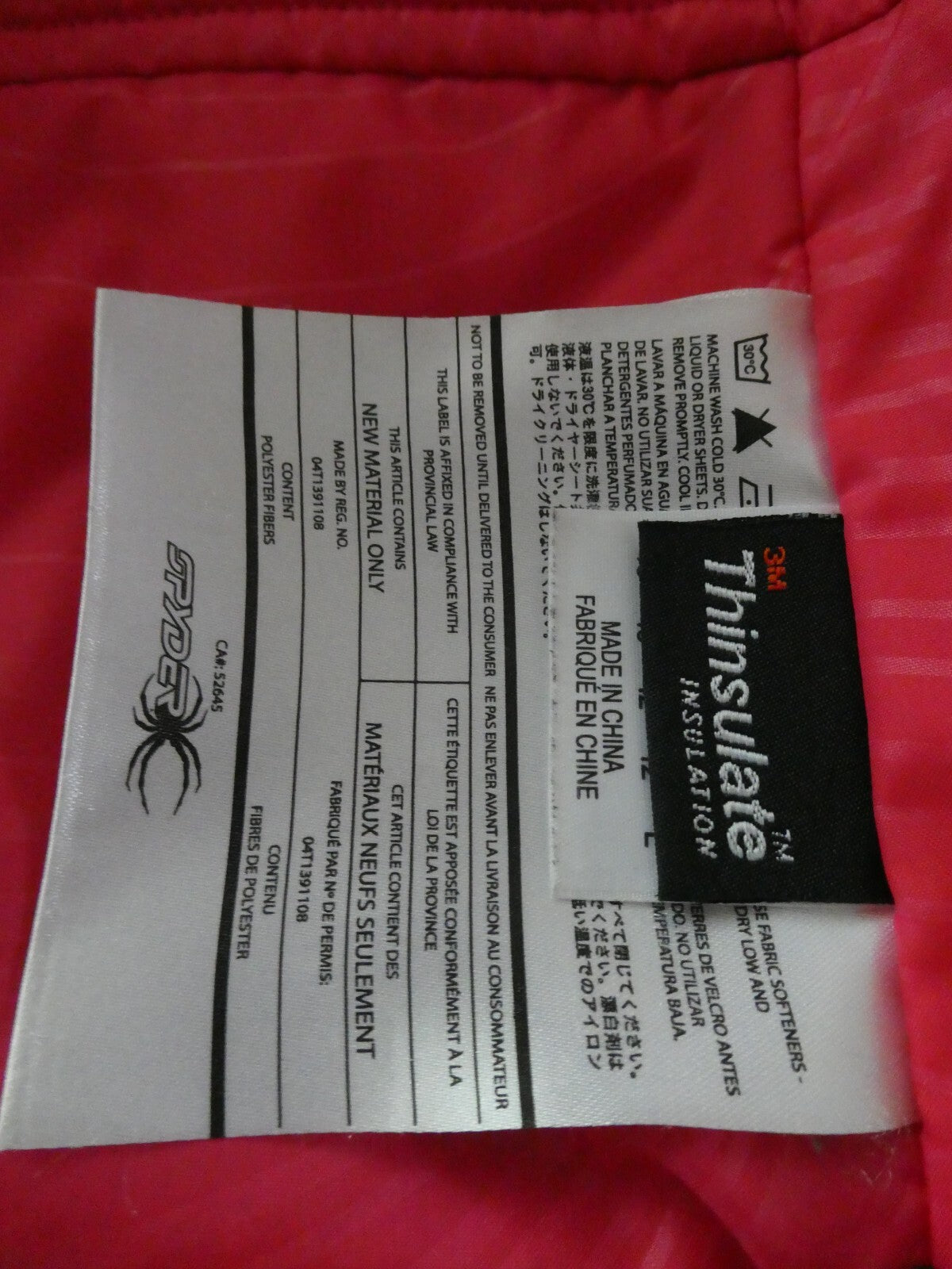 Women’s Spyder 3M Thinsulate Black Hooded Ski Snow Jacket Size 10