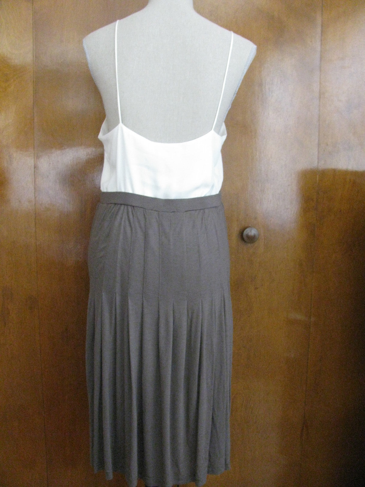 Theory women's white beige spaghetti straps dress Size 10, 12