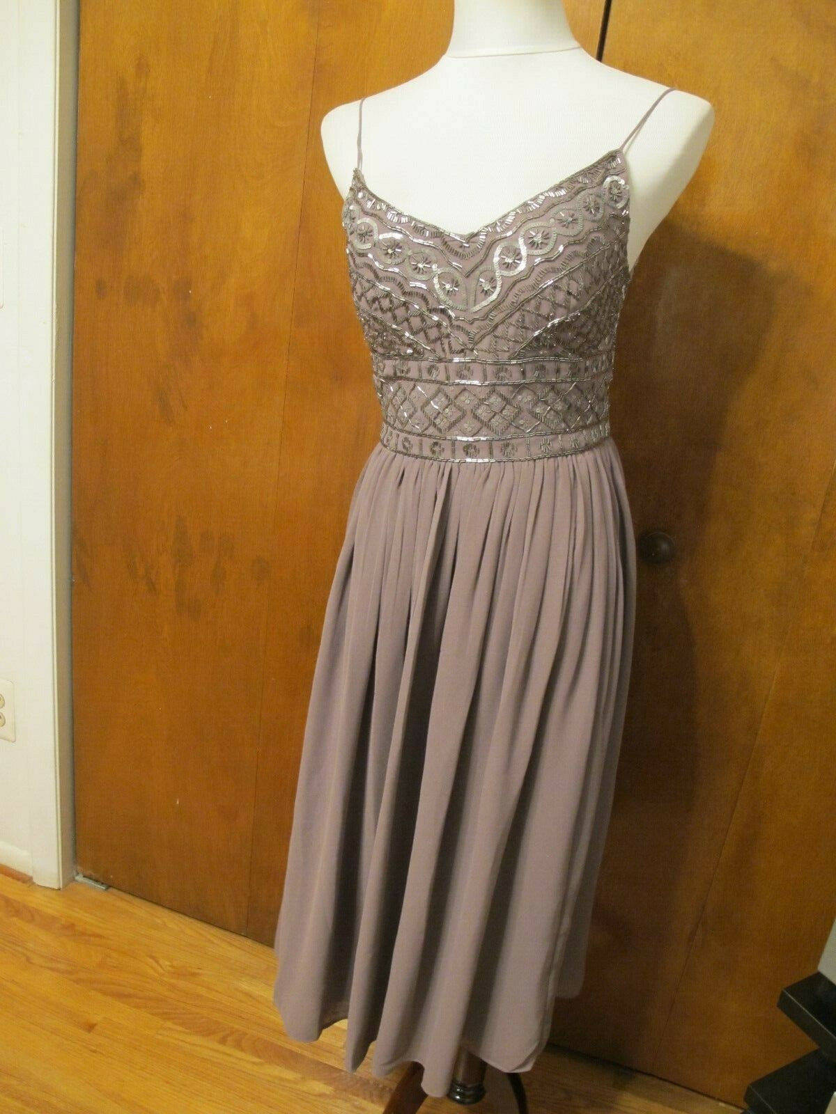 Anthropologie BHLDN Bristol Formal Dusty Purple Prom Graduation Dress 6 (fits 4)