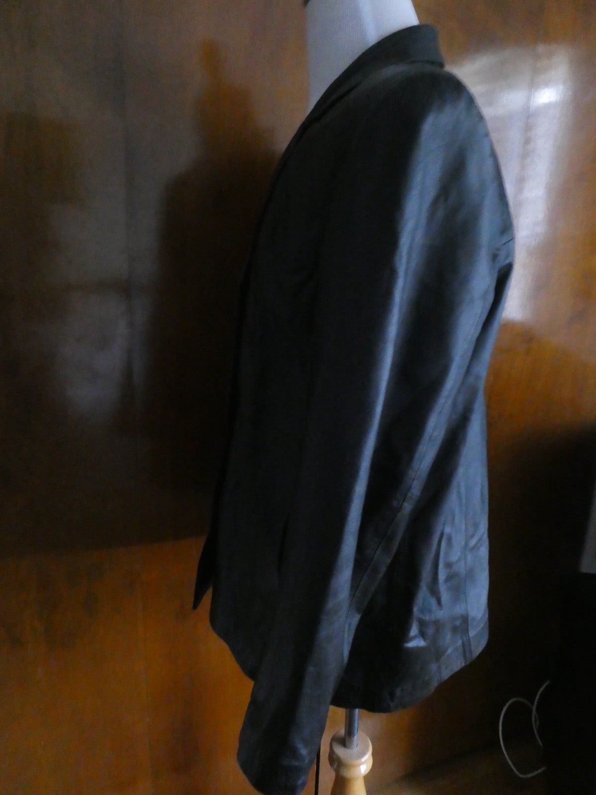 Style & Co Women’s Black Leather Jacket Coat Size XLarge
