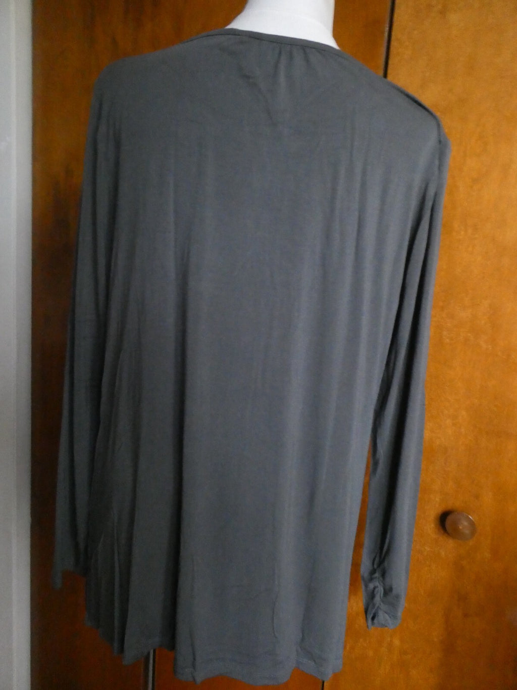 Linea by Louis Dell 'Olio Women's Gray Sequin Rayon Long Sleeves Top Size Large