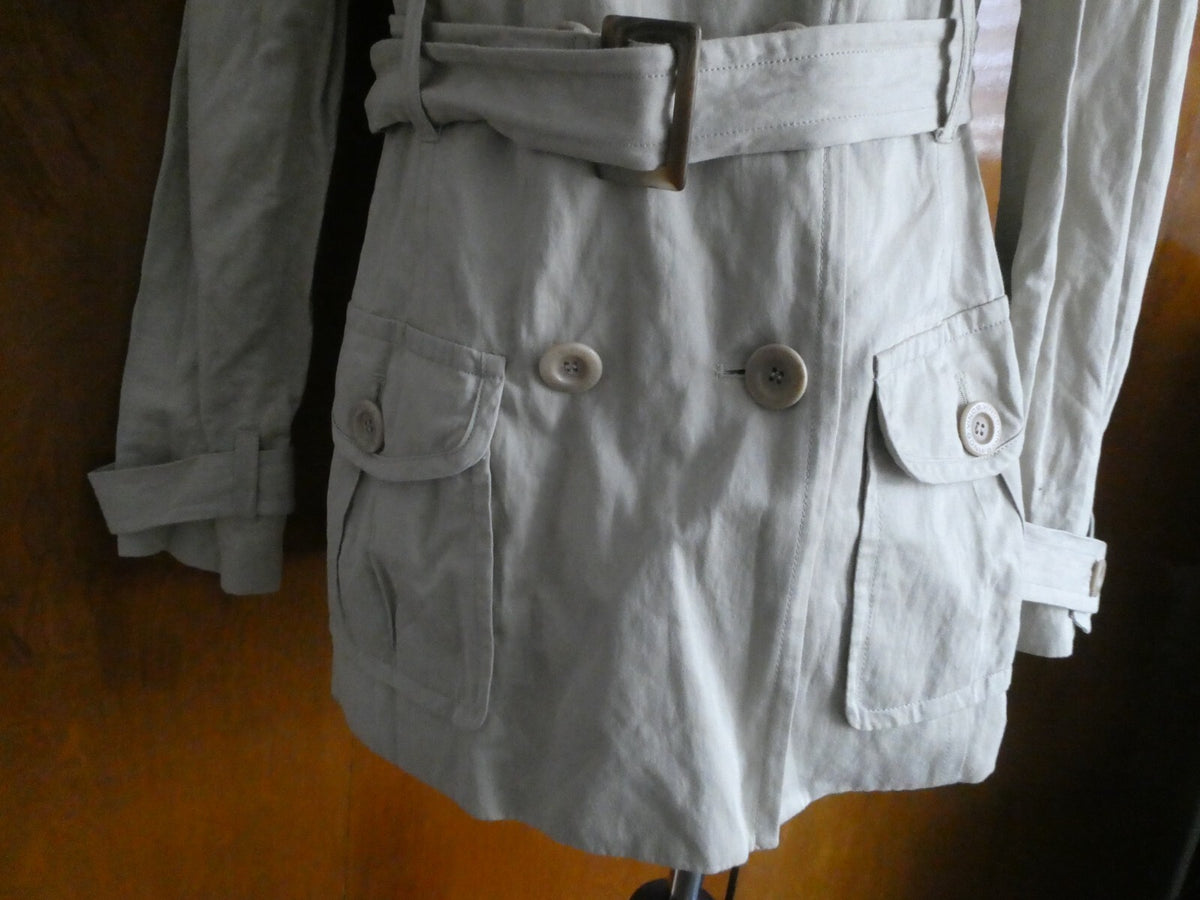 Vince women’s khaki detailed lined coat Size Large NWT