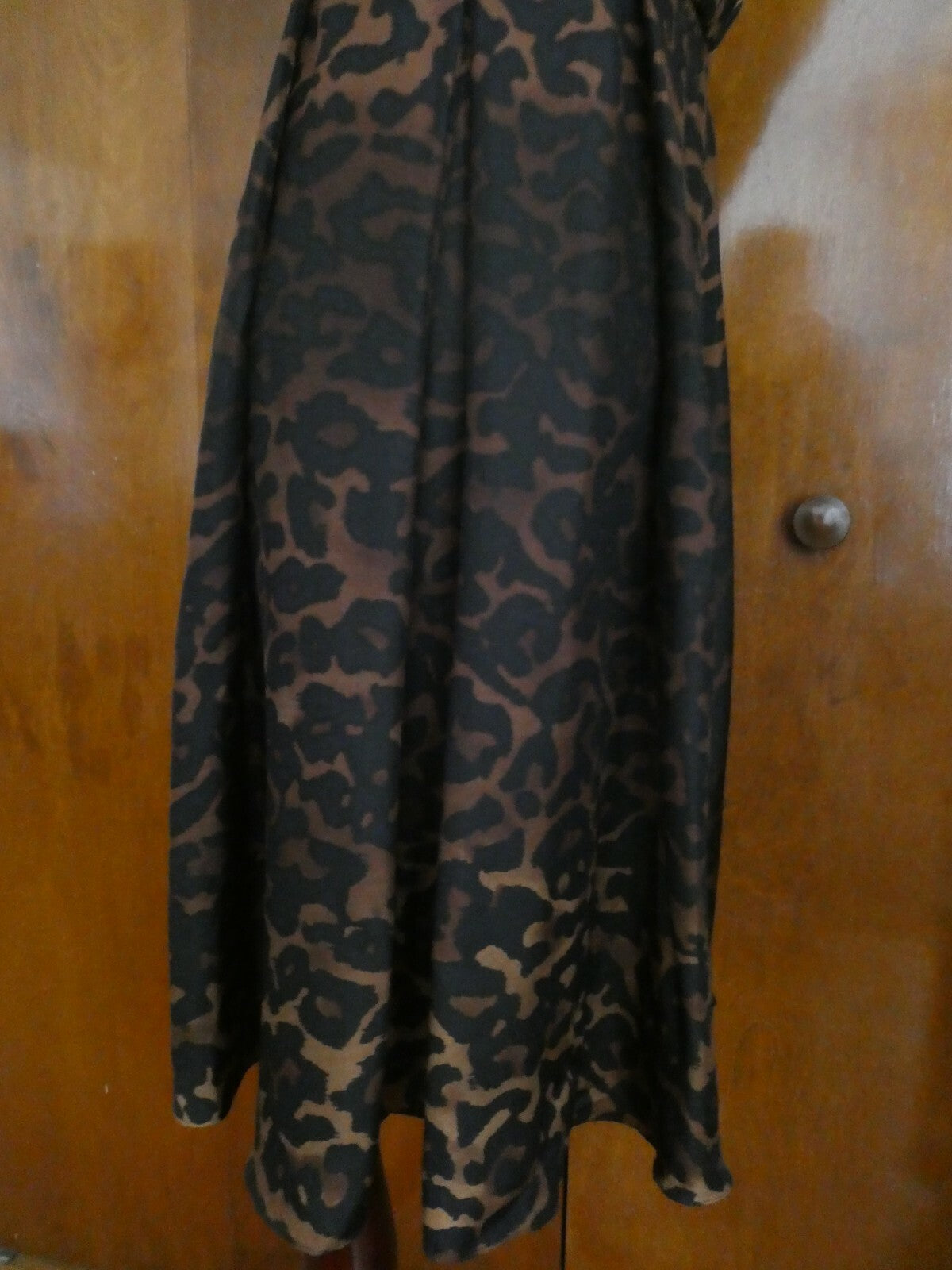 Alfani Women's Black/Brown Silk Dress 8P New