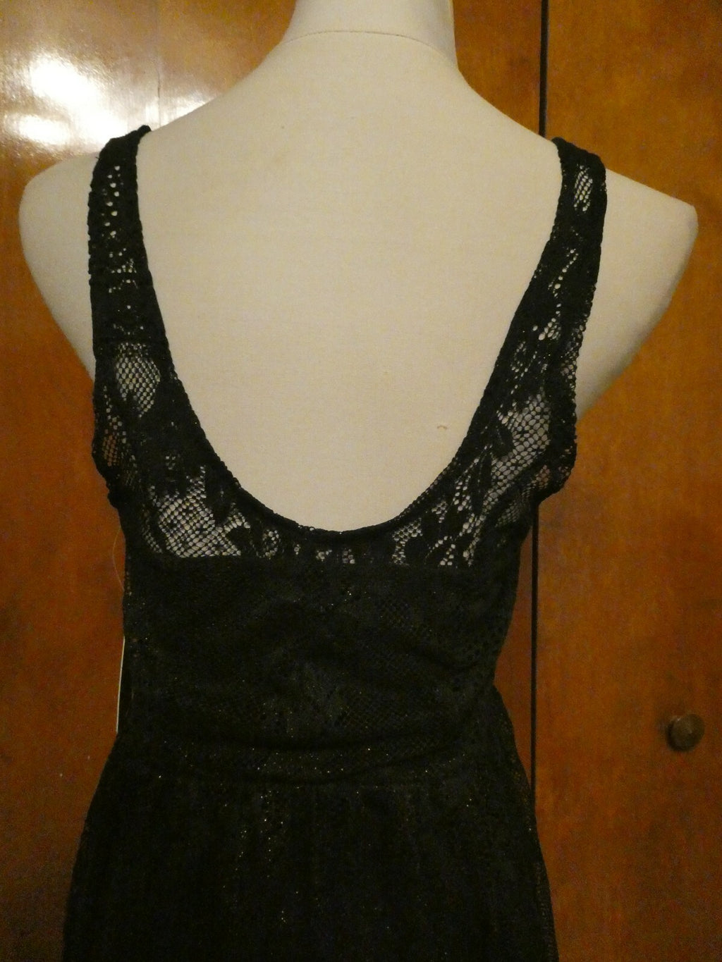 Free People women’s black evening lace crafted stylish lined dress 