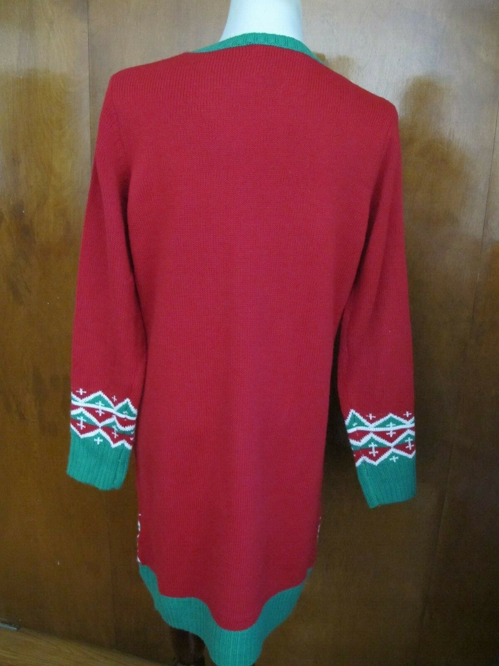 Reference Point Women's Red Christmas Sweater Dress Large