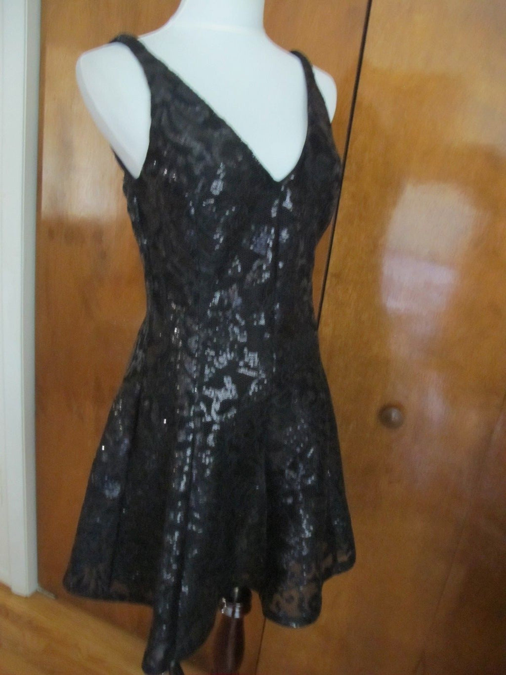 Ralph Lauren womens black evening A-line dress Size 8