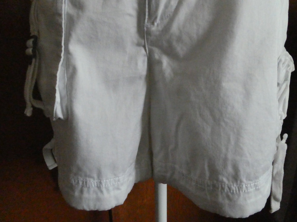 United Colors of Benetton Women White Cargo Shorts EU 46 Cotton Stretch US 10/12